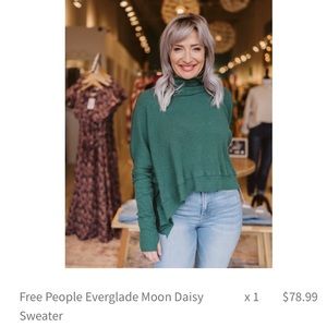 We the Free / Free People Everglade Moon Daisy Green Top